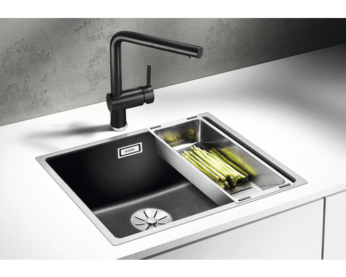 Spoelbak met kraan en groenteschaal