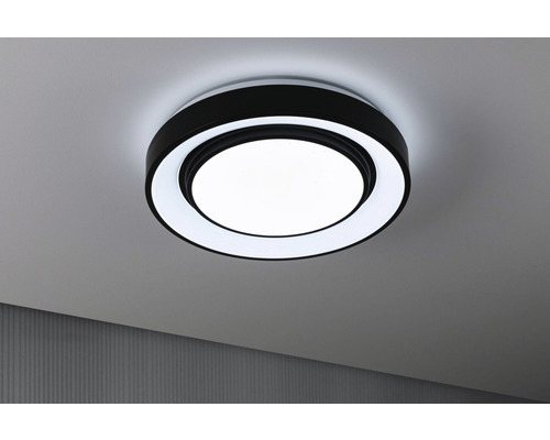 Ronde plafondlamp met zwarte rand