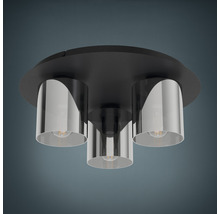 Plafondlamp met drie lampen en ronde plafondbevestiging