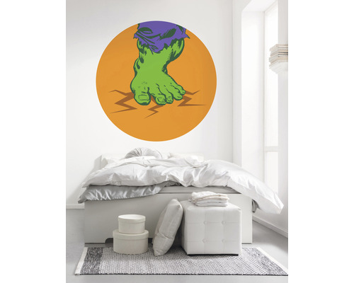 Kamer met een muursticker van een voet