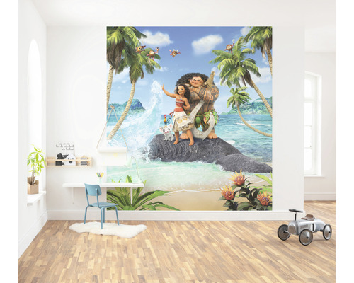 Kinderkamer met fotobehang met motieven uit de film Vaiana