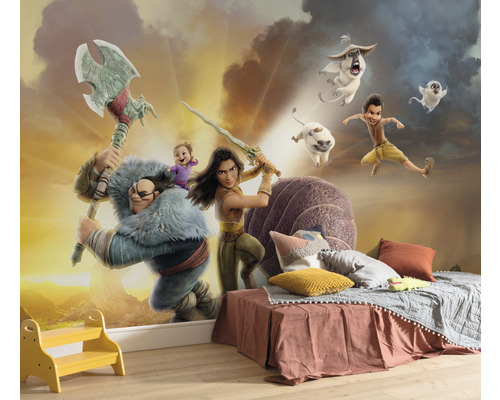 Kinderkamer met muurschildering uit de film Raya en de Laatste Draak