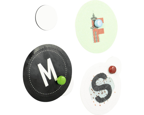 Magneten met letters en motieven
