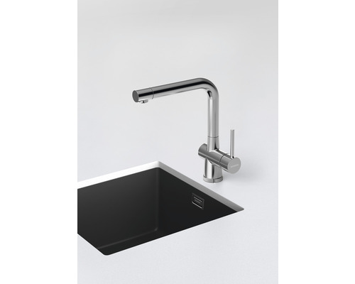 Spoelbak met eenhendelmengkraan