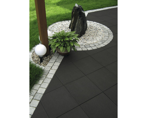 DIEPHAUS Terrastegel Luxury met facet basalt zwart, 40 x 40 x 4 cm