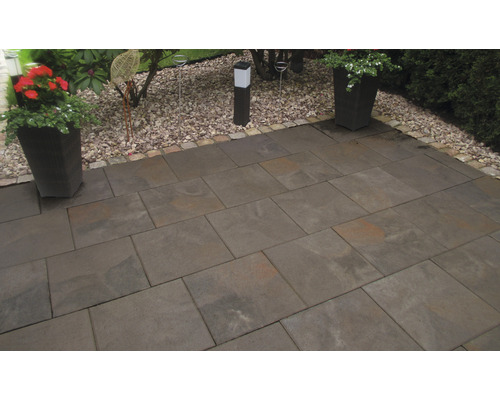 DIEPHAUS Terrastegel Luxury met facet marrone, 40 x 40 x 4 cm