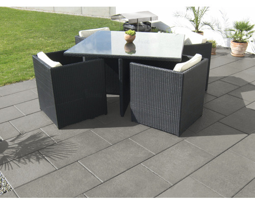 DIEPHAUS Terrastegel Luxury met facet grijs, 60 x 40 x 4 cm