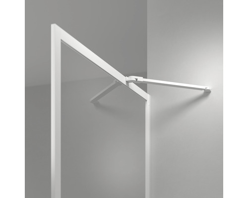 Detailaanzicht douchewand met stabilisatiestang