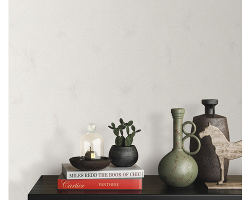 Behang met abstract patroon op een wand met decoratieve elementen