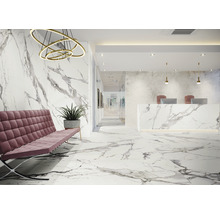 Wand- en vloertegel Calacatta wit-grijs gemarmerd 119,7x119,7 cm gerectificeerd