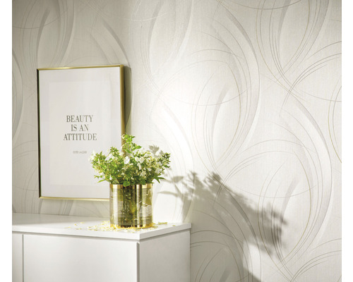 Behang met grafisch patroon in de woonkamer