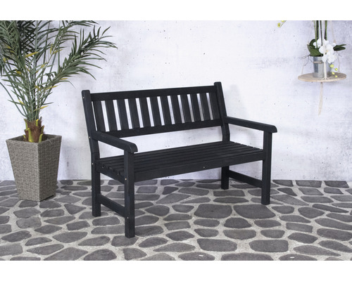 Houten tuinbank met rugleuning en armleuningen