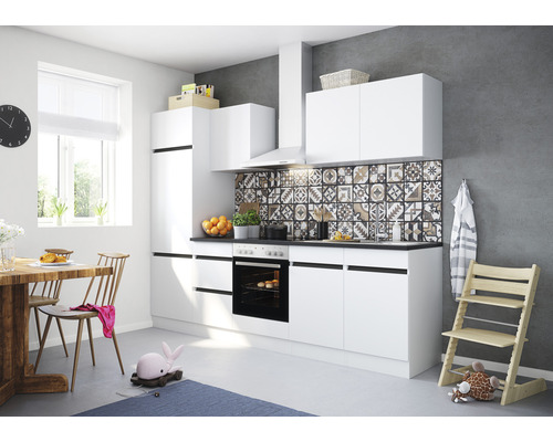 OPTIFIT Keukenblok met apparatuur Luca932 wit mat 270x60 cm OPTIFIT Keukenblok met apparatuur Luca932 wit mat 270x60 cm
