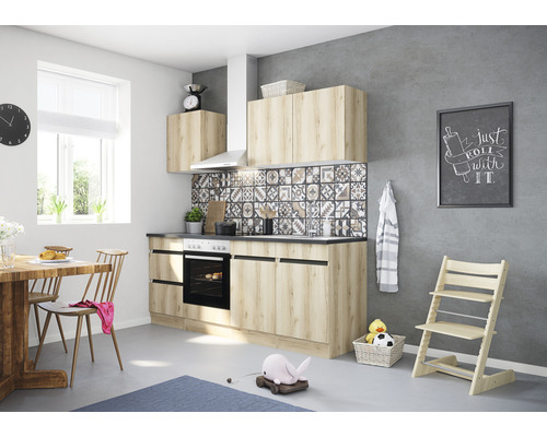 OPTIFIT Keukenblok met apparatuur Kaya290 wild eiken mat 210x60 cm OPTIFIT Keukenblok met apparatuur Kaya290 wild eiken mat 210x60 cm