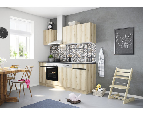 OPTIFIT Keukenblok met apparatuur Kaya290 wild eiken mat 210x60 cm OPTIFIT Keukenblok met apparatuur Kaya290 wild eiken mat 210x60 cm