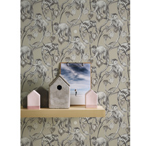 Behang met apenmotief op een muur