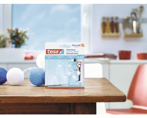 Tesa zelfklevende haken voor glas, draagvermogen 0,2 kilogram, in verpakking