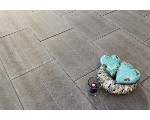 DIEPHAUS Terrastegel iStone Lignum met facet umbra, 60 x 40 x 4 cm