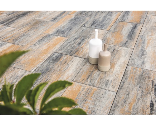 DIEPHAUS Terrastegel iStone Modern met facet schelpkalk, 80 x 40 x 5 cm