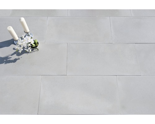 DIEPHAUS Terrastegel iStone Concrete met facet betongrijs, 100 x 50 x 5 cm