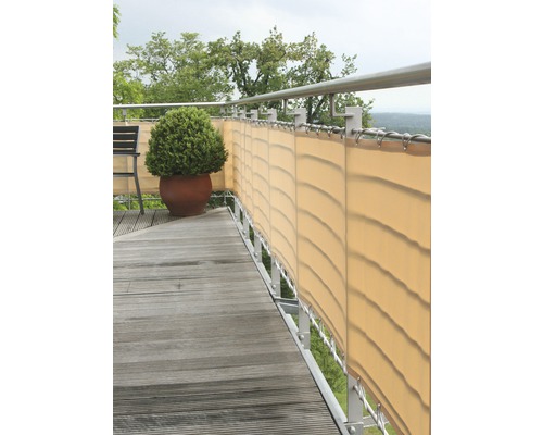 FLORACORD Balkondoek waterafstotend sisal 65x300 cm Balkon met privacyscherm, reling en plantenbak