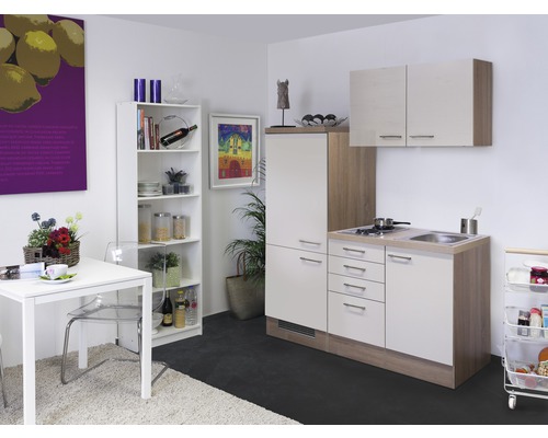 FLEX WELL Minikeuken met apparatuur Nepal kashmir glanzend 160x60 cm FLEX WELL Minikeuken met apparatuur Nepal kashmir glanzend 160x60 cm
