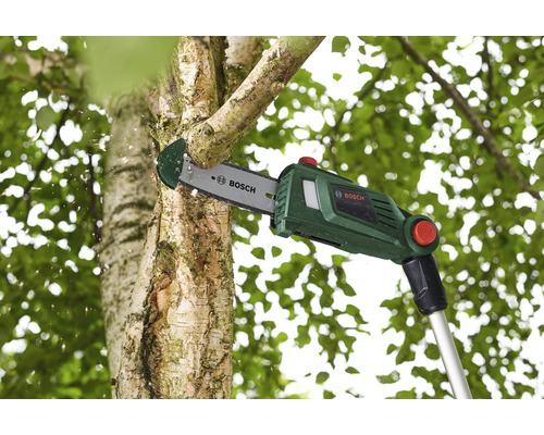 Takkenschaar die een tak snijdt met Bosch Logo