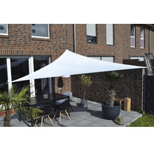 FLORACORD Schaduwdoek wind- en waterdoorlatend driehoek crème wit 360x360x360 cm