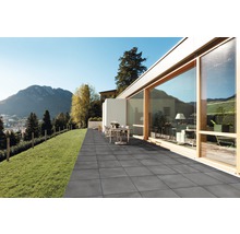 FLAIRSTONE Keramische terrastegel gerectificeerd betonantraciet, 60 x 60 x 2 cm-thumb-0