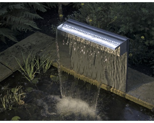 Tuinfontein met LED verlichting van roestvrij staal