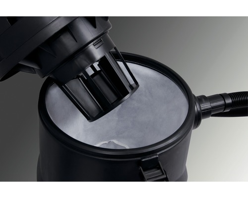 Binnenkant van een aszuiger met filter