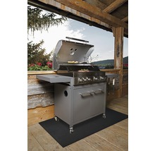 Grillstation met barbecue en onderstel op een terras
