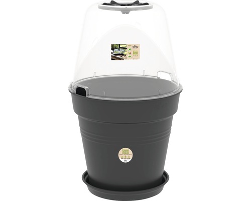 Groeipot met transparant deksel en onderschaal