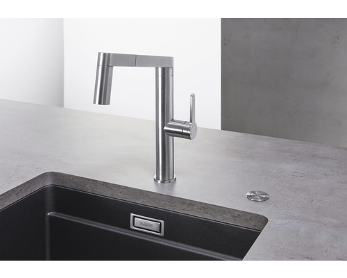 Keukenspoelbak met eenhendelmengkraan van roestvrij staal