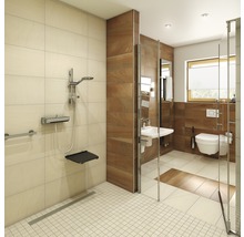 BREUER Nis douchedeur met vast deel Europa Design scharnierzijde links 120x200 cm chroom