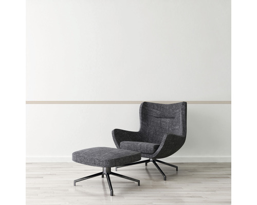 Fauteuil met voetenbank op draaivoet