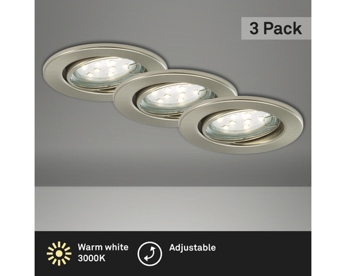 Briloner 7232-039 Lot de 3 spots LED encastrable…