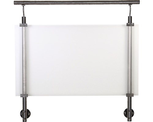 Douchescherm van glas met roestvrijstalen frame