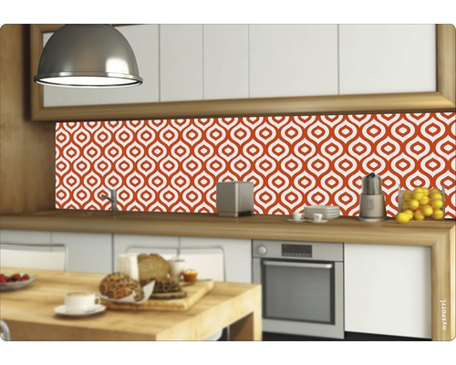 Keukenachterwand met patroon in een moderne keuken