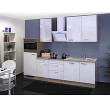 FLEX WELL Keukenblok met apparatuur Valero wit hoogglans 280x60 cm-thumb-0