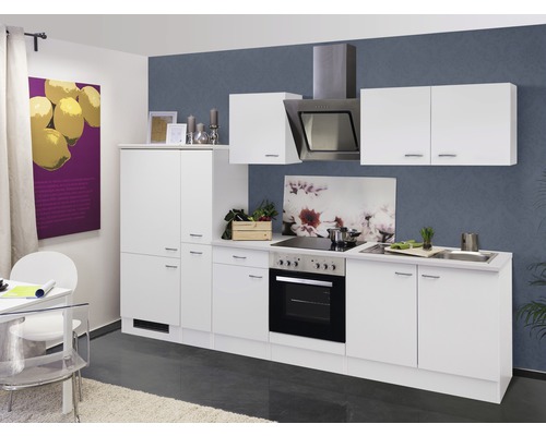 FLEX WELL Keukenblok met apparatuur Wito wit mat 300x60 cm