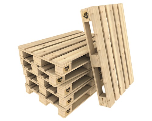 Stapel houten pallets