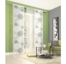 HOME FASHION Paneelgordijn Sherli wit/grijs 60x245 cm