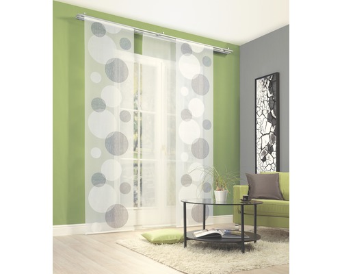 Woonkamer met schuifpaneel met cirkelpatroon