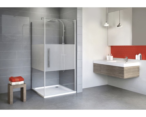 SCHULTE Douchedeur met zijwand Alexa Style 2.0 80x80 cm aluminium Badkamer met glazen douchecabine en wastafelonderkast