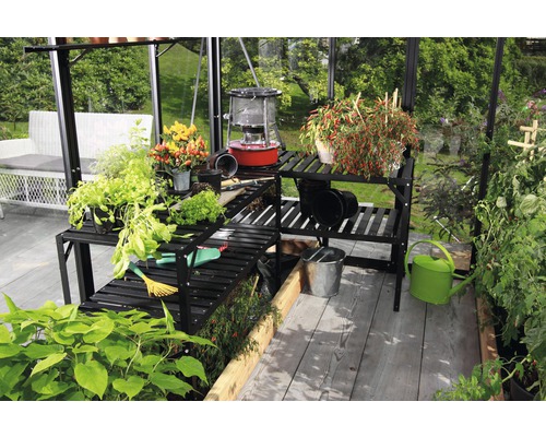 VITAVIA Kweektafel 2-laags 121x54x76 cm zwart VITAVIA Kweektafel 2-laags 121x54x76 cm zwart