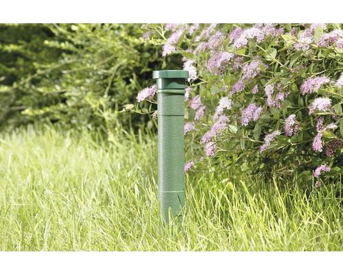 Groen lokaasstation in de tuin tegen woelmuizen