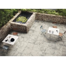 FLAIRSTONE Keramische terrastegel gerectificeerd grijswit, 60 x 60 x 2 cm-thumb-0