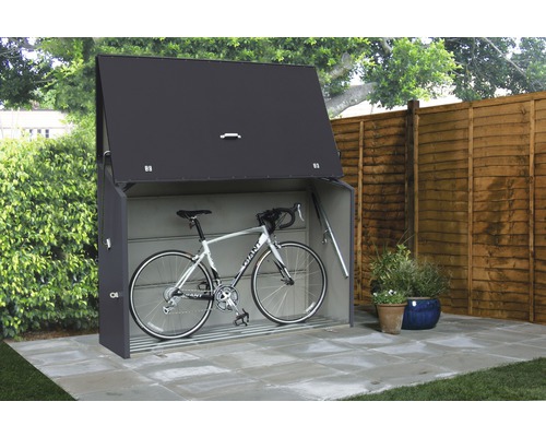 Metalen fietsenstalling met fiets