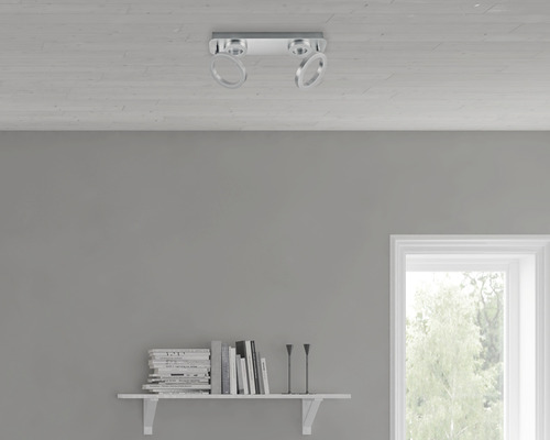 FLAIR LED Opbouwspot Adhara 2-lichts chroom